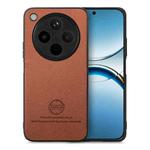 For OPPO Find X8 Pro Twill Fabric Leather Skin Back Phone Case(Brown)