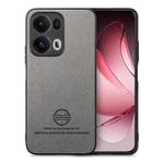 For OPPO Reno13  Global Twill Fabric Leather Skin Back Phone Case(Gray)