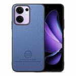 For OPPO Reno13 F Twill Fabric Leather Skin Back Phone Case(Blue)