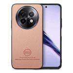 For Realme 13 Pro 5G Twill Fabric Leather Skin Back Phone Case(Pink)