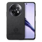 For Realme 13 Pro 5G Twill Fabric Leather Skin Back Phone Case(Black)