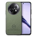 For Realme 13 Pro+ 5G Twill Fabric Leather Skin Back Phone Case(Green)