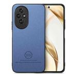 For Honor 200 Pro Twill Fabric Leather Skin Back Phone Case(Blue)