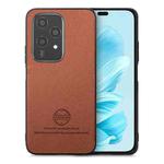 For Honor 200 Lite Global Twill Fabric Leather Skin Back Phone Case(Brown)