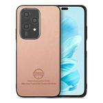 For Honor 200 Lite Global Twill Fabric Leather Skin Back Phone Case(Pink)