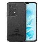 For Honor 200 Lite Global Twill Fabric Leather Skin Back Phone Case(Black)