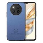 For Honor X60 Twill Fabric Leather Skin Back Phone Case(Blue)