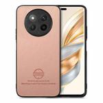 For Honor X60 Twill Fabric Leather Skin Back Phone Case(Pink)