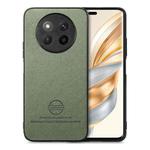 For Honor X60 Twill Fabric Leather Skin Back Phone Case(Green)