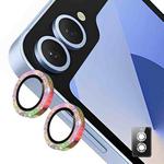 For Samsung Galaxy Z Flip5 ENKAY Hat-Prince 9H Rear Camera Lens Glitter Aluminium Alloy Tempered Glass Film(Colorful)