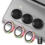 For Samsung Galaxy Z Fold6 ENKAY Hat-Prince 9H Rear Camera Lens Glitter Aluminium Alloy Tempered Glass Film(Colorful)