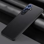 For Samsung Galaxy S25+ 5G Plain-leather All-inclusive Shockproof Phone Case(Black)