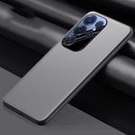 For Samsung Galaxy S25 Ultra 5G Plain-leather All-inclusive Shockproof Phone Case(Grey)