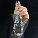 Zircon Tassel Grey Blue Heidi Bead Crystal Chain(White)