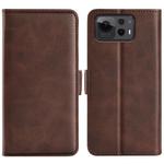 For Asus Zenfone 12 Ultra Dual-side Magnetic Buckle Horizontal Flip Leather Phone Case(Brown)