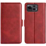 For Asus Zenfone 12 Ultra Dual-side Magnetic Buckle Horizontal Flip Leather Phone Case(Red)