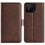 For Asus ROG Phone 9 / 9 Pro Dual-side Magnetic Buckle Horizontal Flip Leather Phone Case(Brown)