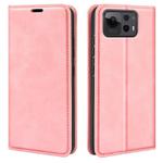 For Asus Zenfone 12 Ultra Retro-skin Magnetic Suction Leather Phone Case(Pink)