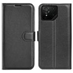 For Asus ROG Phone 9 / 9 Pro Litchi Texture Horizontal Flip Leather Phone Case with Holder(Black)