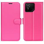 For Asus ROG Phone 9 / 9 Pro Litchi Texture Horizontal Flip Leather Phone Case with Holder(Rose Red)