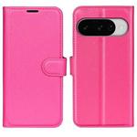 For Google Pixel 10 / 10 Pro Litchi Texture Horizontal Flip Leather Phone Case with Holder(Rose Red)