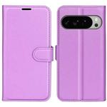 For Google Pixel 10 Pro XL Litchi Texture Horizontal Flip Leather Phone Case with Holder(Purple)