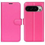 For Google Pixel 10 Pro XL Litchi Texture Horizontal Flip Leather Phone Case with Holder(Rose Red)