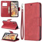 Retro Lambskin Texture Pure Color Horizontal Flip PU Leather Case for Galaxy M30, with Holder & Card Slots & Wallet & Lanyard(Red)