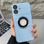 For iPhone 11 Plating Large Window MagSafe Phone Case(Sierra Blue)