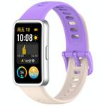 For Huawei Band 10 Nail Button Glossy Silicone Watch Band(Starlight+Purple)