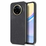 For Realme 14 Pro+ Vintage Leather PC Back Cover Phone Case(Black)