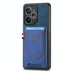 For Realme Neo7 Denim Texture Leather Skin Phone Case with Card Slot(Blue)