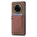 For Realme 14 Pro Denim Texture Leather Skin Phone Case with Card Slot(Brown)