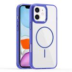 For iPhone 11 Star Shield Thin Circle MagSafe Phone Case(Blue)