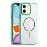 For iPhone 11 Star Shield Thin Circle MagSafe Phone Case(Green)