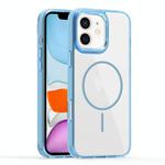 For iPhone 11 Star Shield Thin Circle MagSafe Phone Case(Light Blue)
