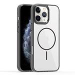 For iPhone 11 Pro Max Star Shield Thin Circle MagSafe Phone Case(Black)