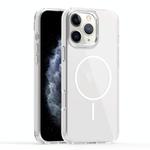 For iPhone 11 Pro Max Star Shield Thin Circle MagSafe Phone Case(White)