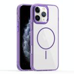 For iPhone 11 Pro Max Star Shield Thin Circle MagSafe Phone Case(Purple)