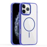 For iPhone 11 Pro Max Star Shield Thin Circle MagSafe Phone Case(Blue)