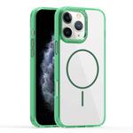 For iPhone 11 Pro Max Star Shield Thin Circle MagSafe Phone Case(Green)