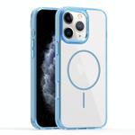 For iPhone 11 Pro Max Star Shield Thin Circle MagSafe Phone Case(Light Blue)
