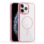 For iPhone 11 Pro Max Star Shield Thin Circle MagSafe Phone Case(Pink)
