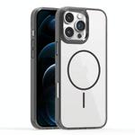 For iPhone 12 Pro Max Star Shield Thin Circle MagSafe Phone Case(Black)