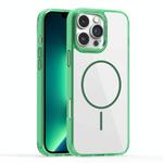For iPhone 13 Pro Max Star Shield Thin Circle MagSafe Phone Case(Green)