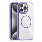 For iPhone 15 Pro Max Star Shield Thin Circle MagSafe Phone Case(Purple)
