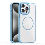 For iPhone 15 Pro Max Star Shield Thin Circle MagSafe Phone Case(Light Blue)