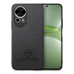 For Huawei nova 13 Twill Fabric Leather Skin Back Phone Case(Black)