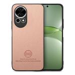 For Huawei nova 13 Pro Twill Fabric Leather Skin Back Phone Case(Pink)