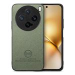 For vivo X200 Pro mini Twill Fabric Leather Skin Back Phone Case(Green)